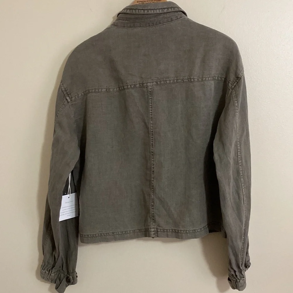 C&C California Linen Blend Utility Jacket - Picture 9 of 13